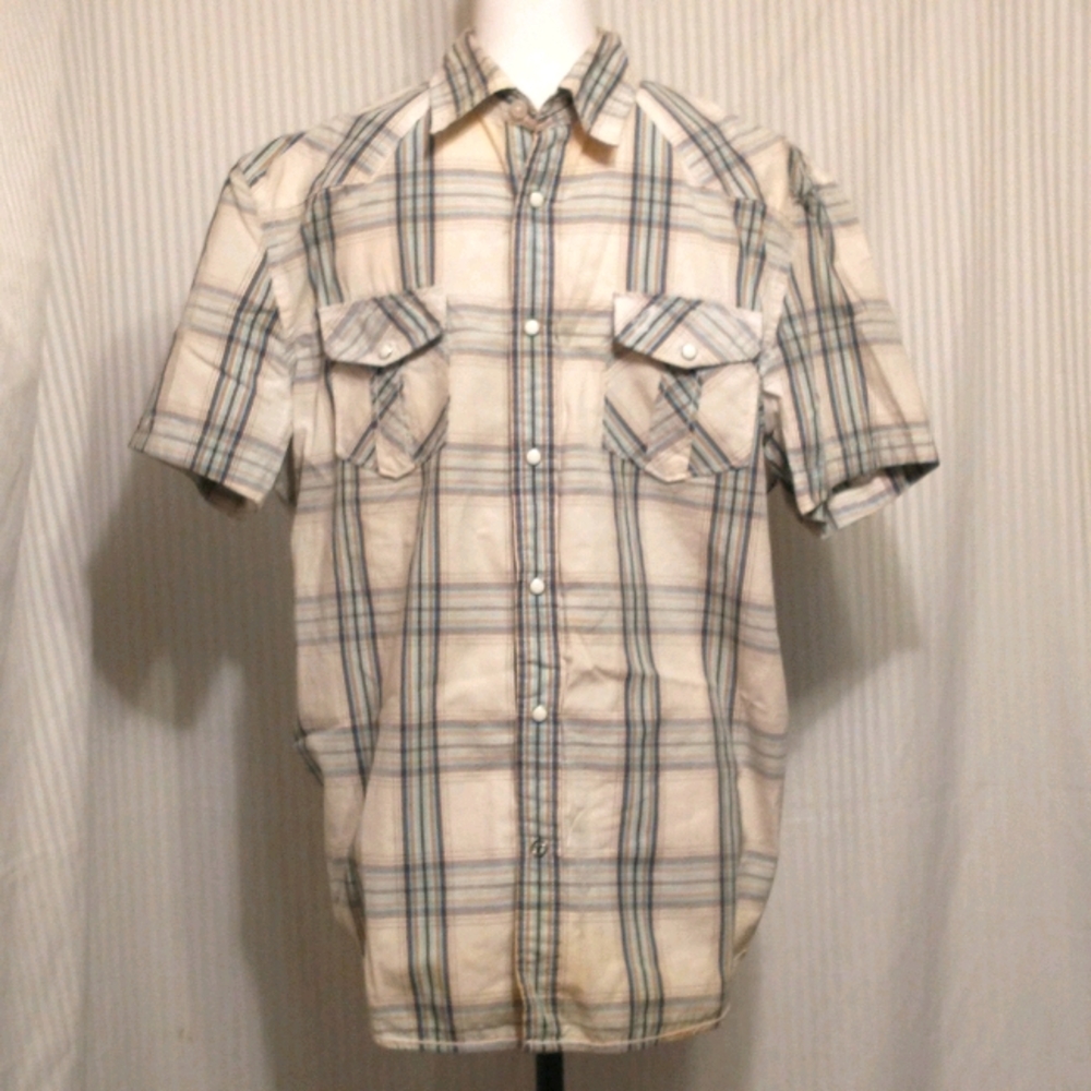 - American Eagle Plaid Short Sleeves Shirt XL Cotton